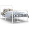 vidaXL Struttura letto con testiera e pediera in metallo bianco 100x200 cm