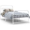 vidaXL Struttura letto con testiera e pediera in metallo bianco 100x190 cm