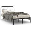 vidaXL Struttura letto con testiera in metallo nero 120x200 cm