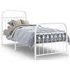 vidaXL Struttura letto con testiera e pediera in metallo bianco 80x200 cm