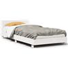 vidaXL Letto in legno massiccio senza materasso bianco 75x190 cm in legno di pino