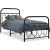 vidaXL Struttura letto con testiera e pediera in metallo nero 80x200 cm