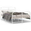 vidaXL Struttura letto con testiera e pediera in metallo bianco 140x200 cm