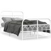 vidaXL Struttura letto con testiera e pediera in metallo bianco 120x200 cm