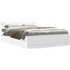 vidaXL Struttura letto con testiera senza materasso bianco 120x200 cm
