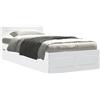 vidaXL Struttura letto con testiera senza materasso bianco 100x200 cm