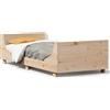 vidaXL Letto in legno massiccio senza materasso 100x200 cm in legno di pino