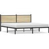 vidaXL Letto in metallo senza materasso rovere Sonoma 160x200 cm