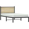 vidaXL Letto in metallo senza materasso rovere Sonoma 100x190 cm