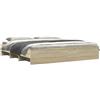 vidaXL Struttura letto senza materasso rovere Sonoma 200x200 cm materiale a base di legno