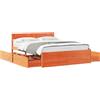 vidaXL Letto in legno massiccio senza materasso cera marrone 140x200 cm legno di pino