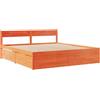 vidaXL Letto in legno massiccio senza materasso cera marrone 200x200 legno di pino