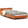 vidaXL Letto in legno massiccio senza materasso cera marrone 75x190 cm legno di pino