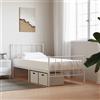 vidaXL Materasso in schiuma bianco 100x220 cm Grado di rigidità H2 H3