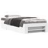 vidaXL Struttura letto bianco 75x190 cm in legno