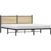 vidaXL Letto in metallo senza materasso rovere Sonoma 183x213 cm