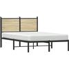 vidaXL Letto in metallo senza materasso rovere Sonoma 120x200 cm