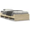 vidaXL Struttura letto senza materasso rovere Sonoma 75x190 cm materiale a base di legno