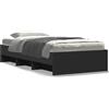 vidaXL Struttura letto nera 90x200 cm in materiale ligneo
