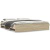 vidaXL Struttura letto senza materasso rovere Sonoma 180x200 cm materiale a base di legno