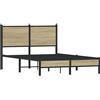 vidaXL Letto in metallo senza materasso rovere Sonoma 120x190 cm