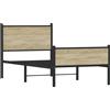 vidaXL Letto in metallo senza materasso rovere Sonoma 107x203 cm