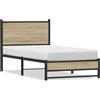 vidaXL Letto in metallo senza materasso rovere Sonoma 90x200 cm