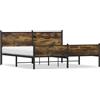 vidaXL Letto in metallo senza materasso rovere fumé 180x200 cm