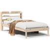 vidaXL Letto in legno massiccio senza materasso 90x190 cm pino