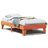 vidaXL Letto in legno massiccio senza materasso cera marrone 75x190 cm legno di pino