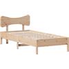 vidaXL Letto in legno massiccio senza materasso 75x190 cm in legno di pino
