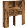 vidaXL Testiera con ripiani in legno vecchio 100x18,5x102,5cm Materiale a base di legno