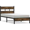vidaXL Struttura letto senza materasso con testiera rovere Sonoma 75x190 cm