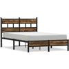 vidaXL Struttura letto senza materasso con testata in rovere Sonoma 120x200 cm