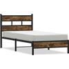 vidaXL Struttura letto senza materasso con testiera rovere Sonoma 80x200 cm