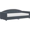 vidaXL Letto da giorno con materasso grigio scuro 90x200 cm in velluto