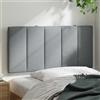 vidaXL Cuscino per testiera "Hanko" grigio chiaro 100 cm tessuto