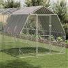 vidaXL Pollaio con tetto 2,5x6x2,25 m Acciaio zincato