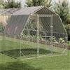 vidaXL Pollaio con tetto 2,5x8x2,25 m Acciaio zincato