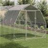 vidaXL Pollaio con tetto 2,5x10x2,25 m Acciaio zincato