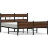 vidaXL Struttura letto senza materasso Rovere marrone 137x190 cm Materiale a base di legno