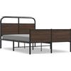 vidaXL Rete da letto senza materasso 120x190 cm effetto rovere marrone