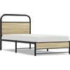 vidaXL Struttura per letto senza materasso 75x190 cm Materiale a base di legno rovere Sonoma