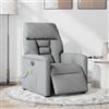vidaXL Sedia da massaggio elettrica in tessuto grigio chiaro