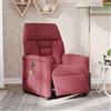 vidaXL Sedia da massaggio elettrica in tessuto rosso vino