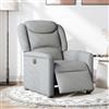 vidaXL Poltrona relax elettrica in tessuto grigio chiaro