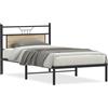 vidaXL Struttura letto senza materasso rovere Sonoma 100x190 cm materiale a base di legno
