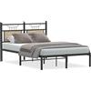 vidaXL Struttura letto senza materasso rovere Sonoma 120x190 cm materiale a base di legno
