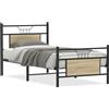 vidaXL Struttura letto senza materasso rovere Sonoma 90x190 cm materiale a base di legno
