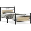 vidaXL Struttura letto senza materasso rovere Sonoma 100x190 cm materiale a base di legno